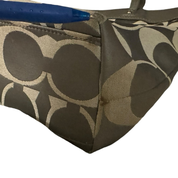 COACH LAURA SIGNATURE GREY TOTE/ SHOULDER BAG - Picture 3 of 10